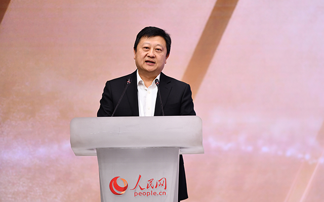 中國上市公司協會黨委委員、副會長孫念瑞。人民網記者 任峰濤攝